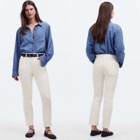 Madewell Denim - madewell the petite perfect vintage jean in tile white np557 women size p24